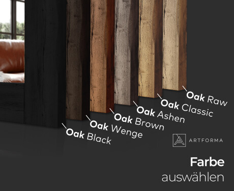 Rechteckig Wandspiegel LED mit Rahmen massivholz L225 #3