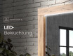 Rechteckig Wandspiegel LED mit Rahmen massivholz L225 #4