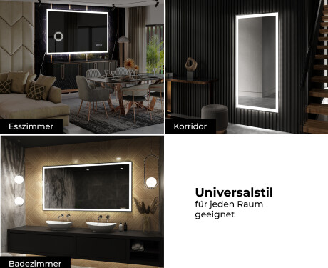 Rechteckiger Badspiegel mit LED Beleuchtung L01 #10