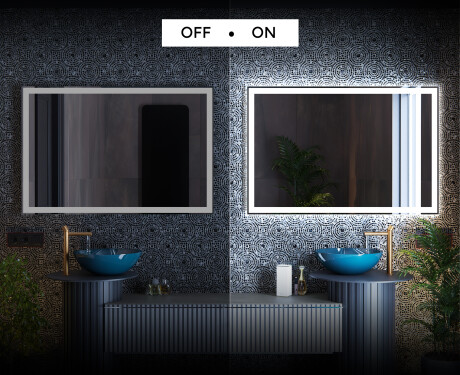 Rechteckiger Badspiegel mit LED-Beleuchtung L01 #3