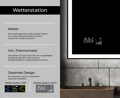 Rechteckiger Badspiegel mit LED-Beleuchtung L01 #5