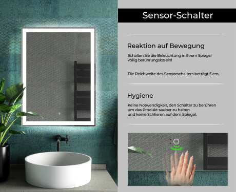 Rechteckiger Badspiegel mit LED-Beleuchtung L01 #7