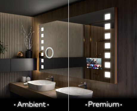 Rechteckiger Badspiegel mit LED Beleuchtung L03