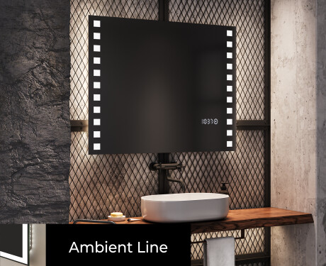 Rechteckiger Badspiegel mit LED Beleuchtung L03 #4