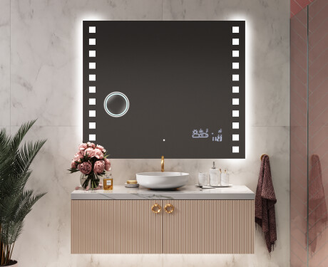 Rechteckiger Badspiegel mit LED Beleuchtung L03 #9