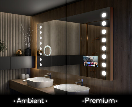 Rechteckiger Badspiegel mit LED Beleuchtung L06