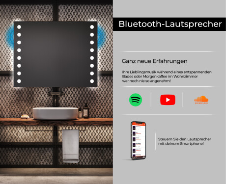 Rechteckiger Badspiegel mit LED Beleuchtung L06 #6