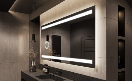 Rechteckiger Badspiegel mit LED Beleuchtung L09