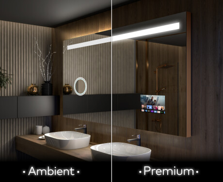 Rechteckiger Badspiegel mit LED Beleuchtung L12 #1