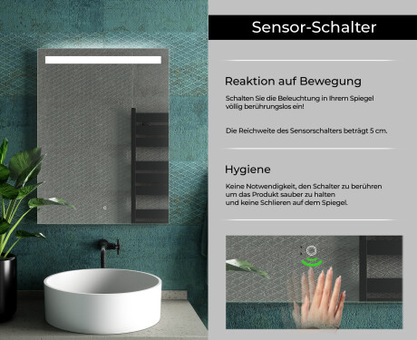 Rechteckiger Badspiegel mit LED Beleuchtung L12 #7
