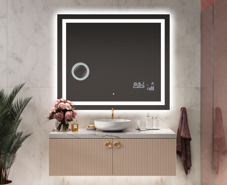 Rechteckiger Badspiegel mit LED Beleuchtung L15 #9