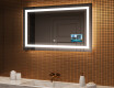 Rechteckiger Badspiegel mit LED Beleuchtung L15 120x80cm - SmartScreen, DualColor, Heizmatte
