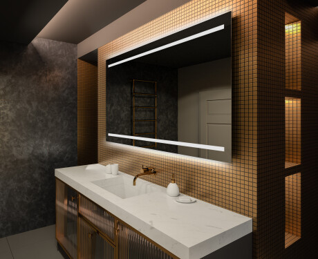 Rechteckiger Badspiegel mit LED Beleuchtung L23