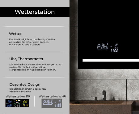 Rechteckiger Badspiegel mit LED Beleuchtung L23 #5