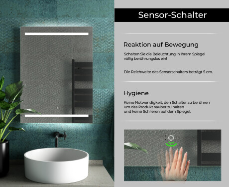 Rechteckiger Badspiegel mit LED Beleuchtung L23 #7