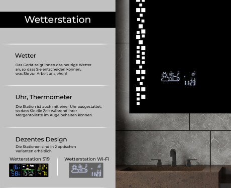 Rechteckiger Badspiegel mit LED Beleuchtung L38 #5
