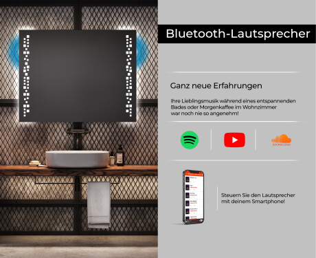 Rechteckiger Badspiegel mit LED Beleuchtung L38 #6