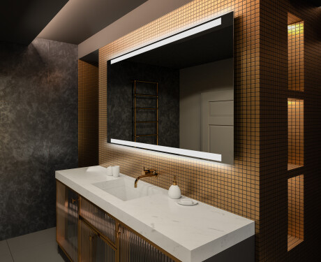 Rechteckiger Badspiegel mit LED Beleuchtung L47