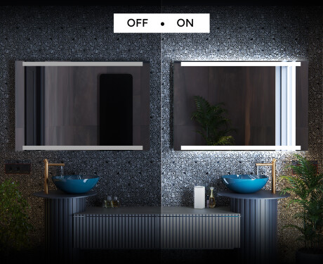 Rechteckiger Badspiegel mit LED Beleuchtung L47 #3