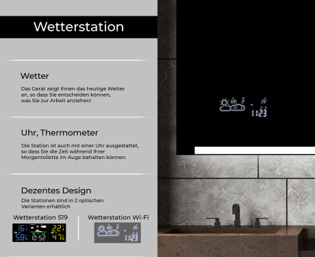 Rechteckiger Badspiegel mit LED Beleuchtung L47 #5