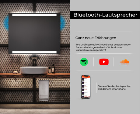 Rechteckiger Badspiegel mit LED Beleuchtung L47 #6