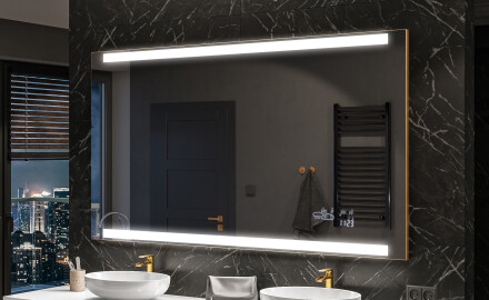 Rechteckiger Badspiegel mit LED Beleuchtung L47