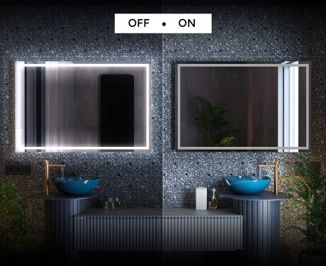 Rechteckiger Badspiegel mit LED Beleuchtung L49 #3