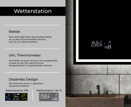 Rechteckiger Badspiegel mit LED Beleuchtung L49 #5