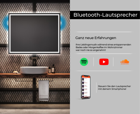 Rechteckiger Badspiegel mit LED Beleuchtung L49 #6