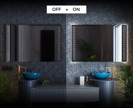 Rechteckiger Badspiegel mit LED Beleuchtung L55 #3