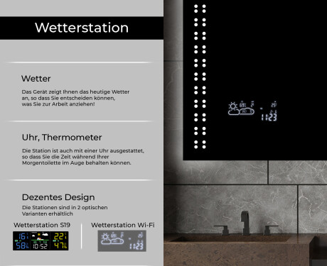Rechteckiger Badspiegel mit LED Beleuchtung L55 #5