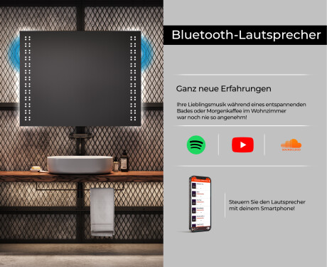 Rechteckiger Badspiegel mit LED Beleuchtung L55 #6