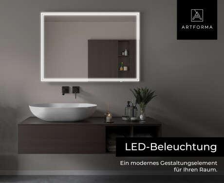 Rechteckiger Badspiegel mit LED Beleuchtung L57 #6