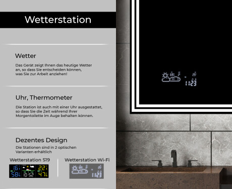Rechteckiger Badspiegel mit LED Beleuchtung L57 #5