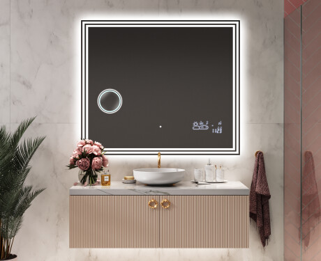 Rechteckiger Badspiegel mit LED Beleuchtung L57 #9