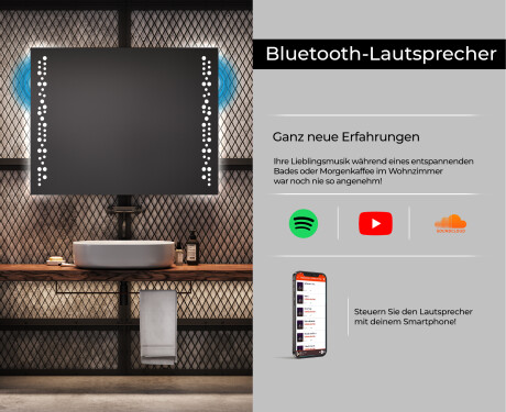 Rechteckiger Badspiegel mit LED Beleuchtung L65 #6