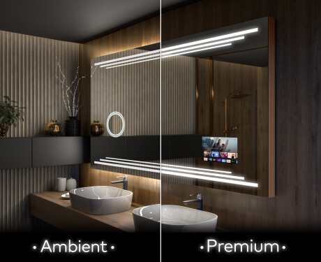 Rechteckiger Badspiegel mit LED Beleuchtung L75 #1