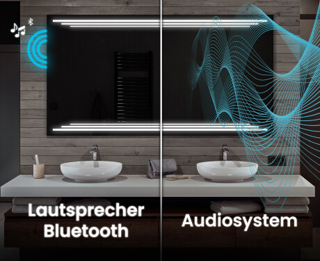 Rechteckiger Badspiegel mit LED Beleuchtung L75 #5