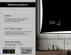 Rechteckiger Badspiegel mit LED Beleuchtung L77 #5