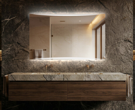 Rechteckiger Badspiegel mit LED Beleuchtung L78