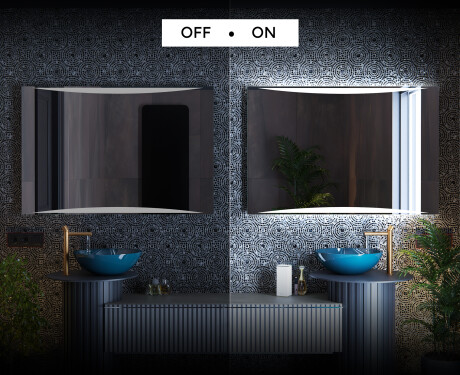 Rechteckiger Badspiegel mit LED Beleuchtung L78 #3