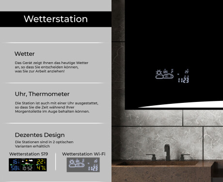 Rechteckiger Badspiegel mit LED Beleuchtung L78 #5