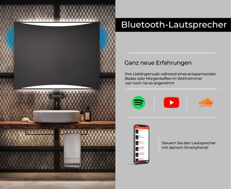 Rechteckiger Badspiegel mit LED Beleuchtung L78 #6