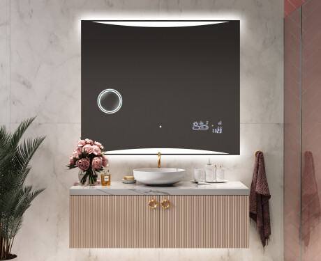 Rechteckiger Badspiegel mit LED Beleuchtung L78 #9