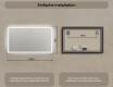 Rechteckiger Badspiegel mit LED Beleuchtung 120x70cm mit kaltem LED-Licht 7000K, warmem Licht 3000K oder neutralem Licht 4500K #7