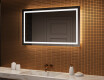 Rechteckiger Badspiegel mit LED Beleuchtung 120x70cm mit kaltem LED-Licht 7000K, warmem Licht 3000K oder neutralem Licht 4500K