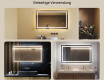 Rechteckiger Badspiegel mit LED Beleuchtung 120x70cm mit kaltem LED-Licht 7000K, warmem Licht 3000K oder neutralem Licht 4500K #2