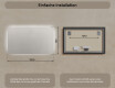 Rechteckiger Badspiegel mit LED Beleuchtung 120x70cm mit kaltem LED-Licht 7000K, warmem Licht 3000K oder neutralem Licht 4500K #7