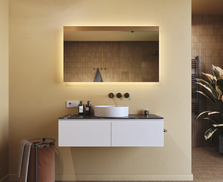 Rechteckiger Badspiegel mit LED Beleuchtung 120x70cm mit kaltem LED-Licht 7000K, warmem Licht 3000K oder neutralem Licht 4500K #8