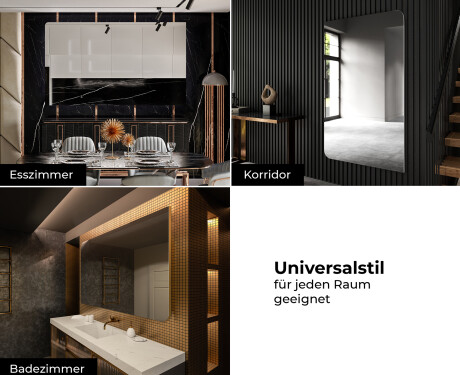 Abgerundet Wandspiegel mit Rahmen L201 #7